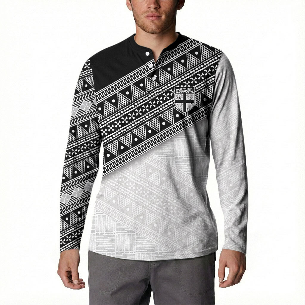 2026 Autumn Rugby Nations Fiji Custom Button Sweatshirt Fijian Tapa Tribal Lauhala Inspired LT9 - Polynesian Pride