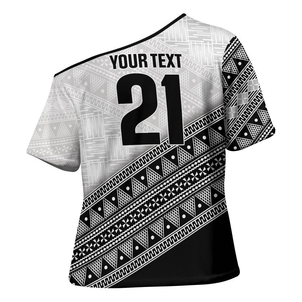 2026 Autumn Rugby Nations Fiji Custom Cross Shoulder Shirt Fijian Tapa Tribal Lauhala Inspired LT9 - Polynesian Pride
