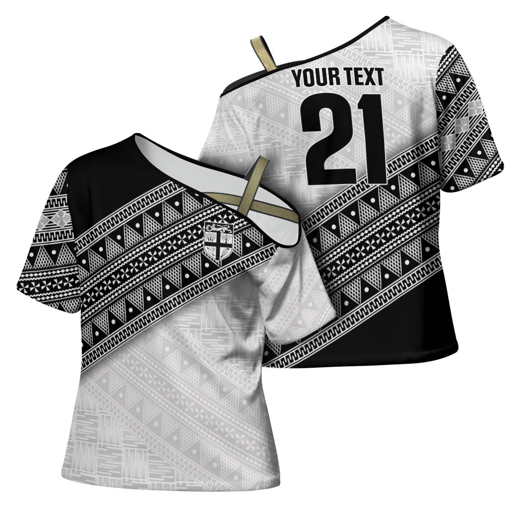 2026 Autumn Rugby Nations Fiji Custom Cross Shoulder Shirt Fijian Tapa Tribal Lauhala Inspired LT9 - Polynesian Pride