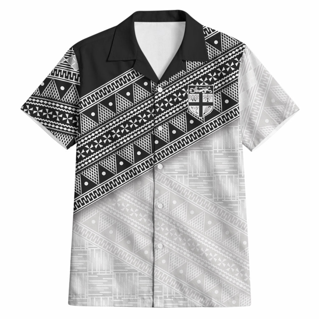 2026 Autumn Rugby Nations Fiji Custom Hawaiian Shirt Fijian Tapa Tribal Lauhala Inspired LT9 Black - Polynesian Pride