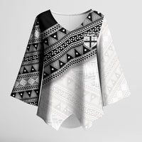 2026 Autumn Rugby Nations Fiji Custom Kimono Sleeve Blouse Fijian Tapa Tribal Lauhala Inspired LT9 Female Black - Polynesian Pride