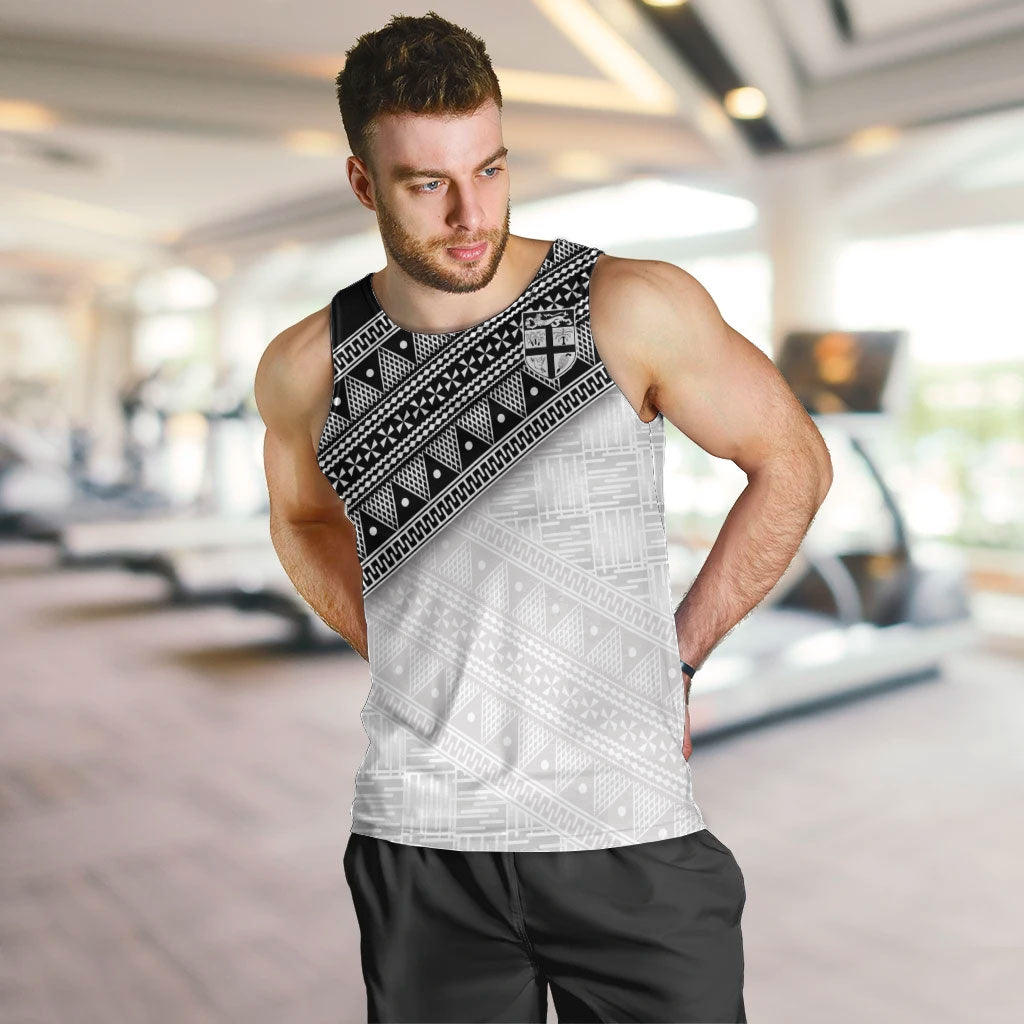 2026 Autumn Rugby Nations Fiji Custom Men Tank Top Fijian Tapa Tribal Lauhala Inspired LT9 Black - Polynesian Pride