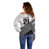 2026 Autumn Rugby Nations Fiji Custom Off Shoulder Sweater Fijian Tapa Tribal Lauhala Inspired LT9 - Polynesian Pride