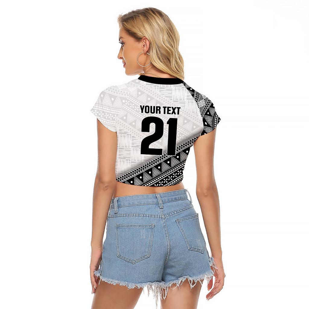 2026 Autumn Rugby Nations Fiji Custom Raglan Cropped T Shirt Fijian Tapa Tribal Lauhala Inspired LT9 - Polynesian Pride