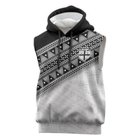 2026 Autumn Rugby Nations Fiji Custom Sleeveless Hoodie Fijian Tapa Tribal Lauhala Inspired LT9 Black - Polynesian Pride