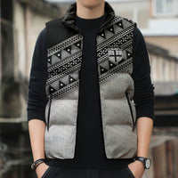 2026 Autumn Rugby Nations Fiji Custom Sleeveless Puffer Jacket Fijian Tapa Tribal Lauhala Inspired LT9 - Polynesian Pride