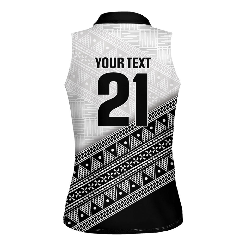 2026 Autumn Rugby Nations Fiji Custom Women Sleeveless Polo Shirt Fijian Tapa Tribal Lauhala Inspired LT9 - Polynesian Pride