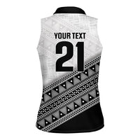 2026 Autumn Rugby Nations Fiji Custom Women Sleeveless Polo Shirt Fijian Tapa Tribal Lauhala Inspired LT9 - Polynesian Pride
