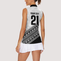 2026 Autumn Rugby Nations Fiji Custom Women Sleeveless Polo Shirt Fijian Tapa Tribal Lauhala Inspired LT9 - Polynesian Pride