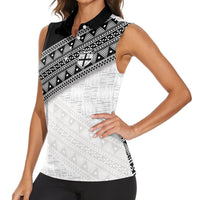2026 Autumn Rugby Nations Fiji Custom Women Sleeveless Polo Shirt Fijian Tapa Tribal Lauhala Inspired LT9 - Polynesian Pride