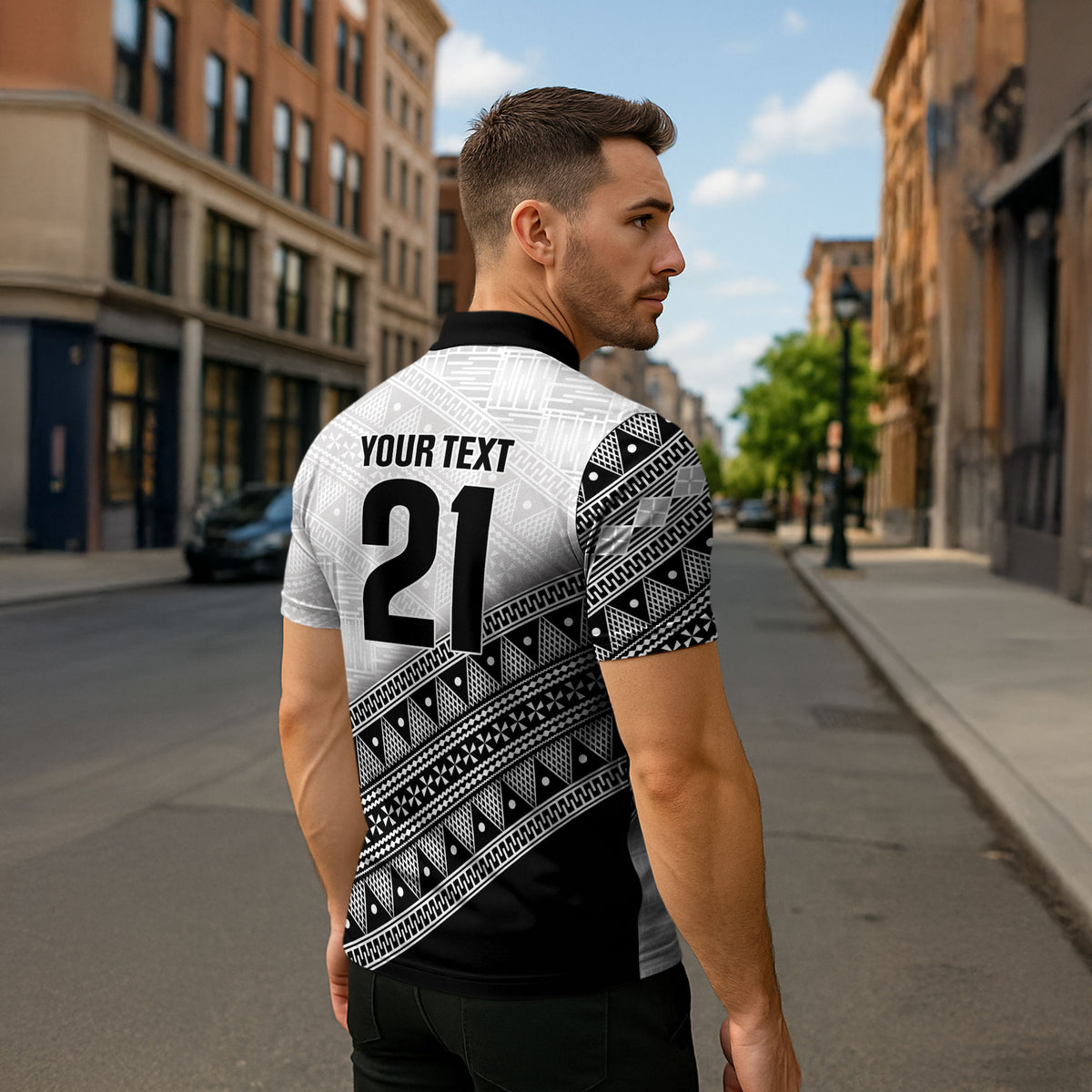 2026 Autumn Rugby Nations Fiji Custom Zipper Polo Shirt Fijian Tapa Tribal Lauhala Inspired LT9 - Polynesian Pride