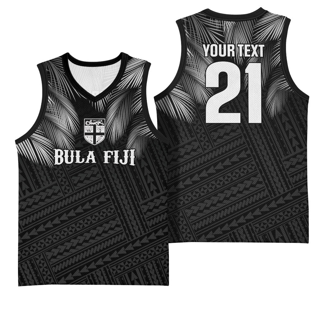2026 Autumn Rugby Nations Fiji Custom Basketball Jersey Fijian Palm Leaf Tapa Tribal Inspired LT9 - Polynesian Pride