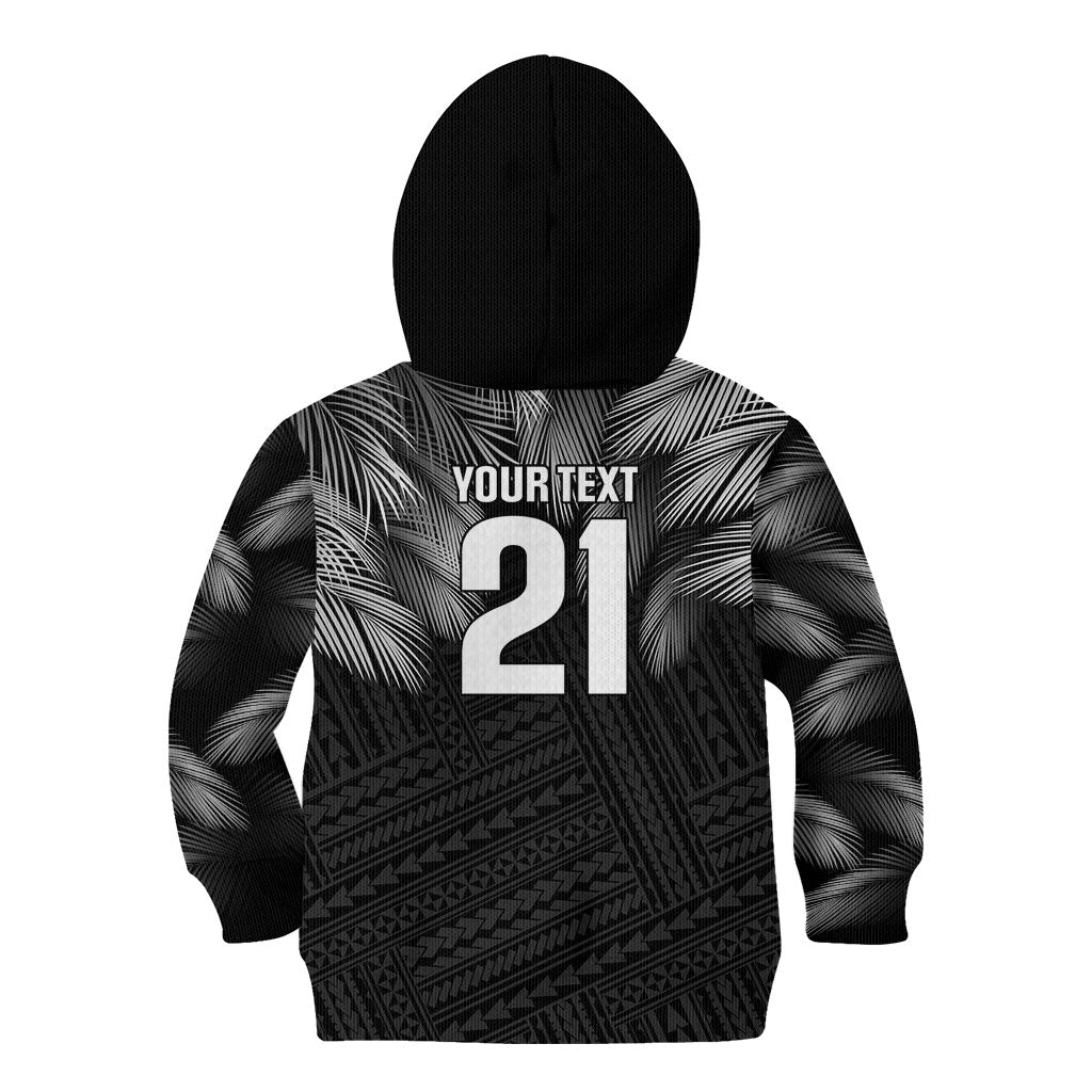 2026 Autumn Rugby Nations Fiji Custom Kid Hoodie Fijian Palm Leaf Tapa Tribal Inspired LT9 - Polynesian Pride