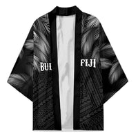 2026 Autumn Rugby Nations Fiji Custom Kimono Fijian Palm Leaf Tapa Tribal Inspired LT9 Unisex Black - Polynesian Pride