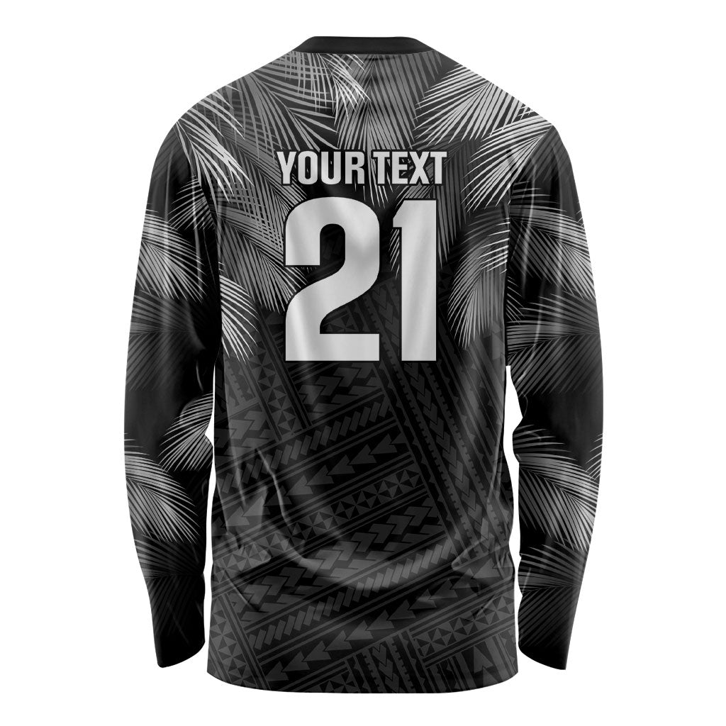 2026 Autumn Rugby Nations Fiji Custom Long Sleeve Shirt Fijian Palm Leaf Tapa Tribal Inspired LT9 - Polynesian Pride