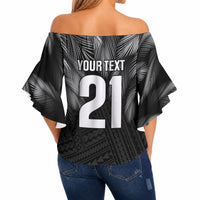 2026 Autumn Rugby Nations Fiji Custom Off Shoulder Wrap Waist Top Fijian Palm Leaf Tapa Tribal Inspired LT9 - Polynesian Pride