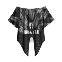 2026 Autumn Rugby Nations Fiji Custom Off Shoulder Wrap Waist Top Fijian Palm Leaf Tapa Tribal Inspired LT9 - Polynesian Pride