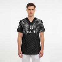 2026 Autumn Rugby Nations Fiji Custom Scrub Top Fijian Palm Leaf Tapa Tribal Inspired LT9 - Polynesian Pride