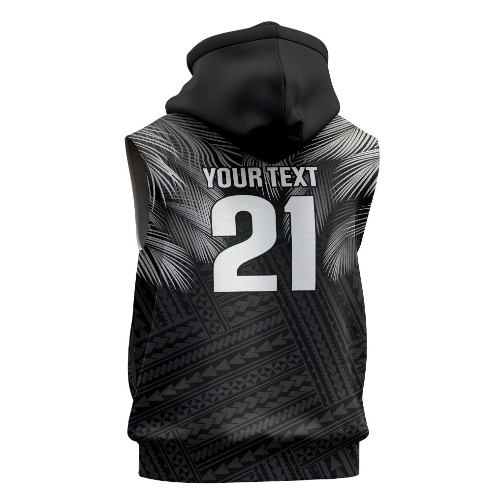 2026 Autumn Rugby Nations Fiji Custom Sleeveless Hoodie Fijian Palm Leaf Tapa Tribal Inspired LT9 - Polynesian Pride