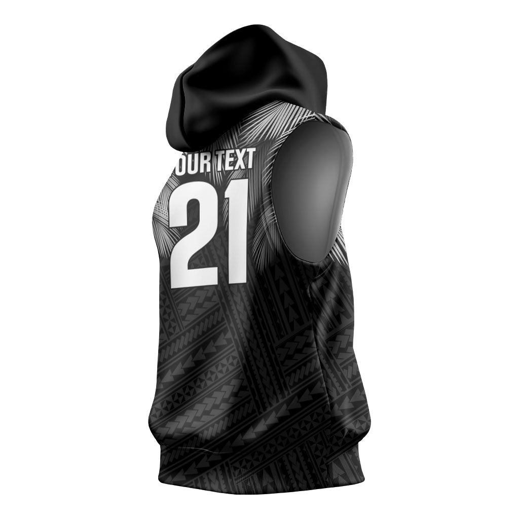 2026 Autumn Rugby Nations Fiji Custom Sleeveless Hoodie Fijian Palm Leaf Tapa Tribal Inspired LT9 - Polynesian Pride