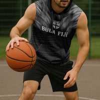 2026 Autumn Rugby Nations Fiji Custom Sleeveless Hoodie Fijian Palm Leaf Tapa Tribal Inspired LT9 - Polynesian Pride