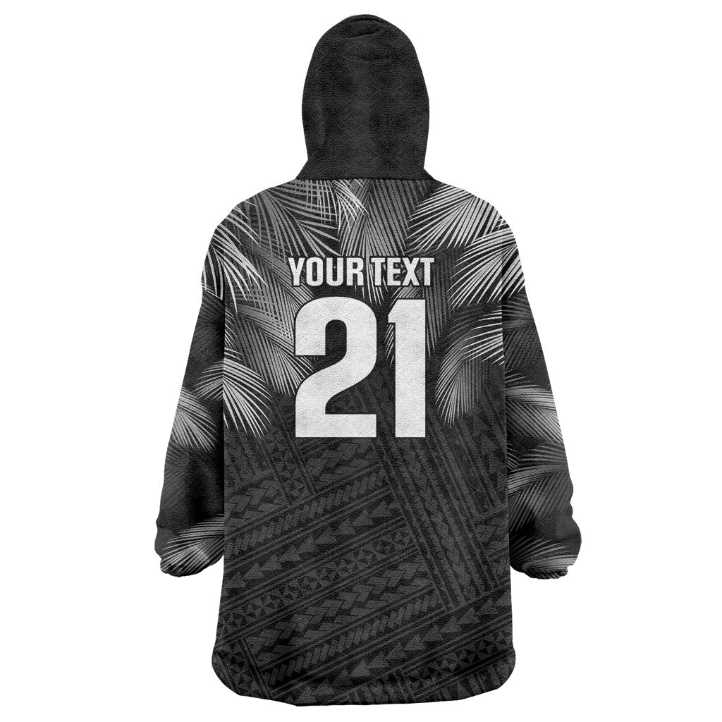 2026 Autumn Rugby Nations Fiji Custom Wearable Blanket Hoodie Fijian Palm Leaf Tapa Tribal Inspired LT9 - Polynesian Pride