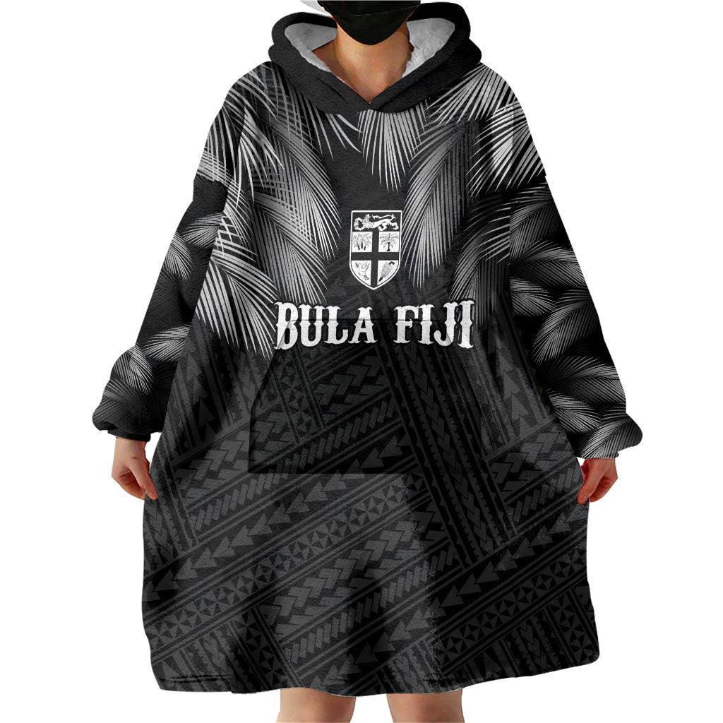 2026 Autumn Rugby Nations Fiji Custom Wearable Blanket Hoodie Fijian Palm Leaf Tapa Tribal Inspired LT9 - Polynesian Pride