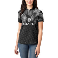 2026 Autumn Rugby Nations Fiji Custom Women Polo Shirt Fijian Palm Leaf Tapa Tribal Inspired LT9 - Polynesian Pride