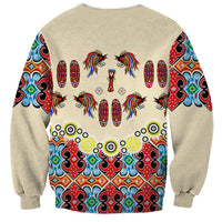 Papua Batik Motif Bird Of Paradise and Native Papuan Shield Sweatshirt LT9 - Polynesian Pride