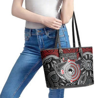Aotearoa and Australia Leather Tote Bag New Zealand Honour The Treaty Ake!Ake!Ake! LT9 - Polynesian Pride