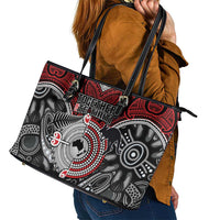 Aotearoa and Australia Leather Tote Bag New Zealand Honour The Treaty Ake!Ake!Ake! LT9 - Polynesian Pride