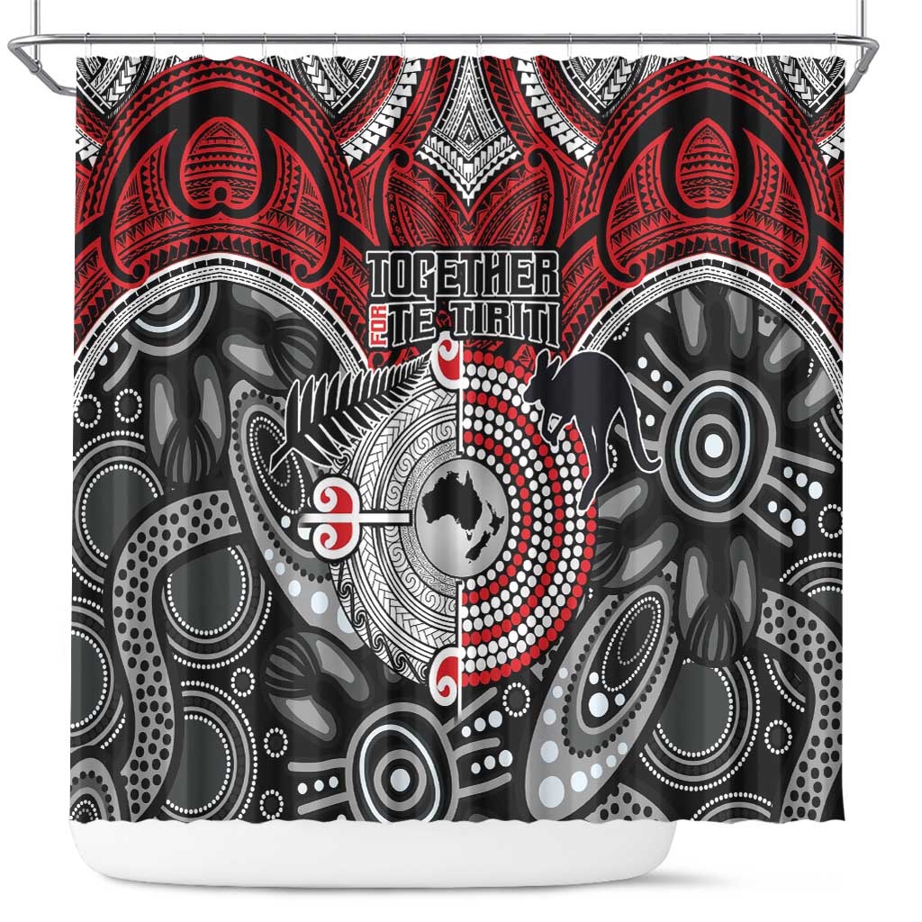Aotearoa and Australia Shower Curtain New Zealand Honour The Treaty Ake!Ake!Ake!