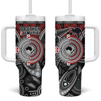Aotearoa and Australia Tumbler With Handle New Zealand Honour The Treaty Ake!Ake!Ake!