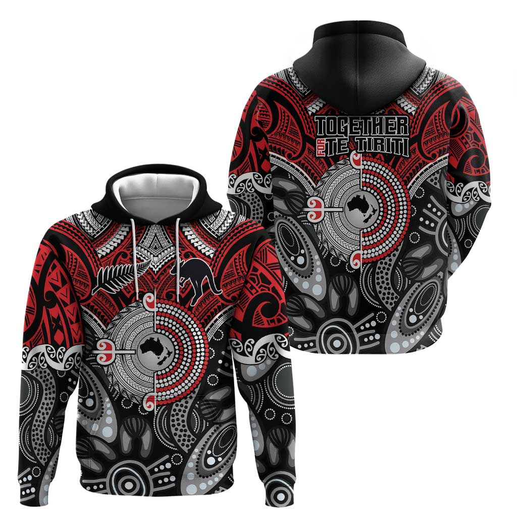 Aotearoa and Australia Zip Hoodie New Zealand Honour The Treaty Ake!Ake!Ake!