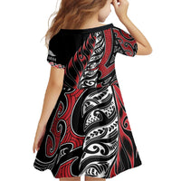 Koru Fern New Zealand Family Matching Mermaid Dress and Hawaiian Shirt Maori Tribal Pattern