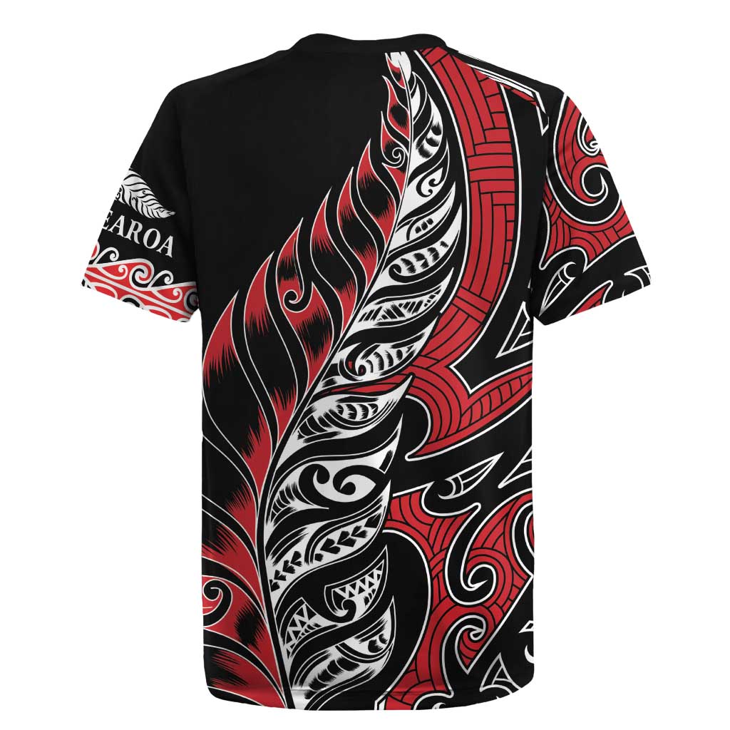 Koru Fern New Zealand Rugby Jersey Maori Tribal Pattern