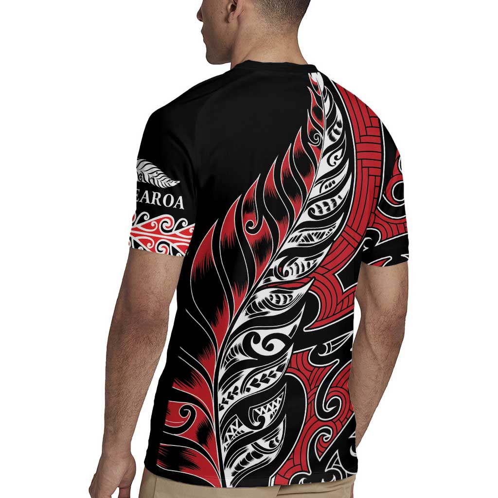 Koru Fern New Zealand Rugby Jersey Maori Tribal Pattern