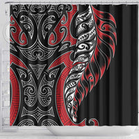 Koru Fern New Zealand Shower Curtain Maori Tribal Pattern