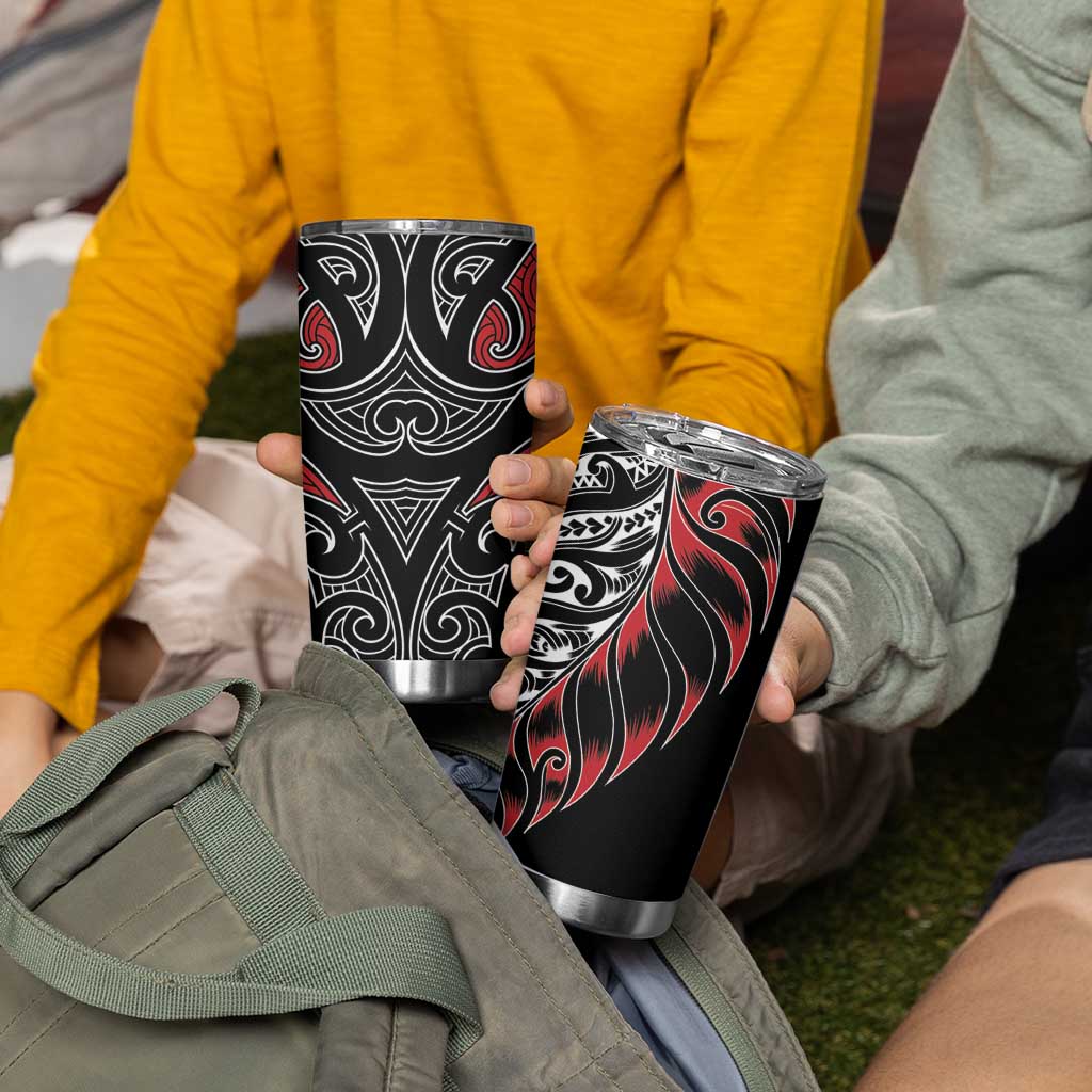 Koru Fern New Zealand Tumbler Cup Maori Tribal Pattern