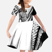 Koru Fern New Zealand Maori Tribal Warrior Family Matching Summer Maxi Dress and Hawaiian Shirt