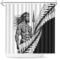 Koru Fern New Zealand Maori Tribal Warrior Shower Curtain