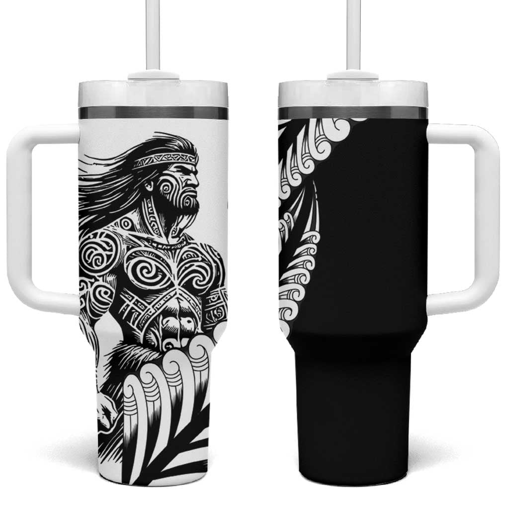Koru Fern New Zealand Maori Tribal Warrior Tumbler With Handle