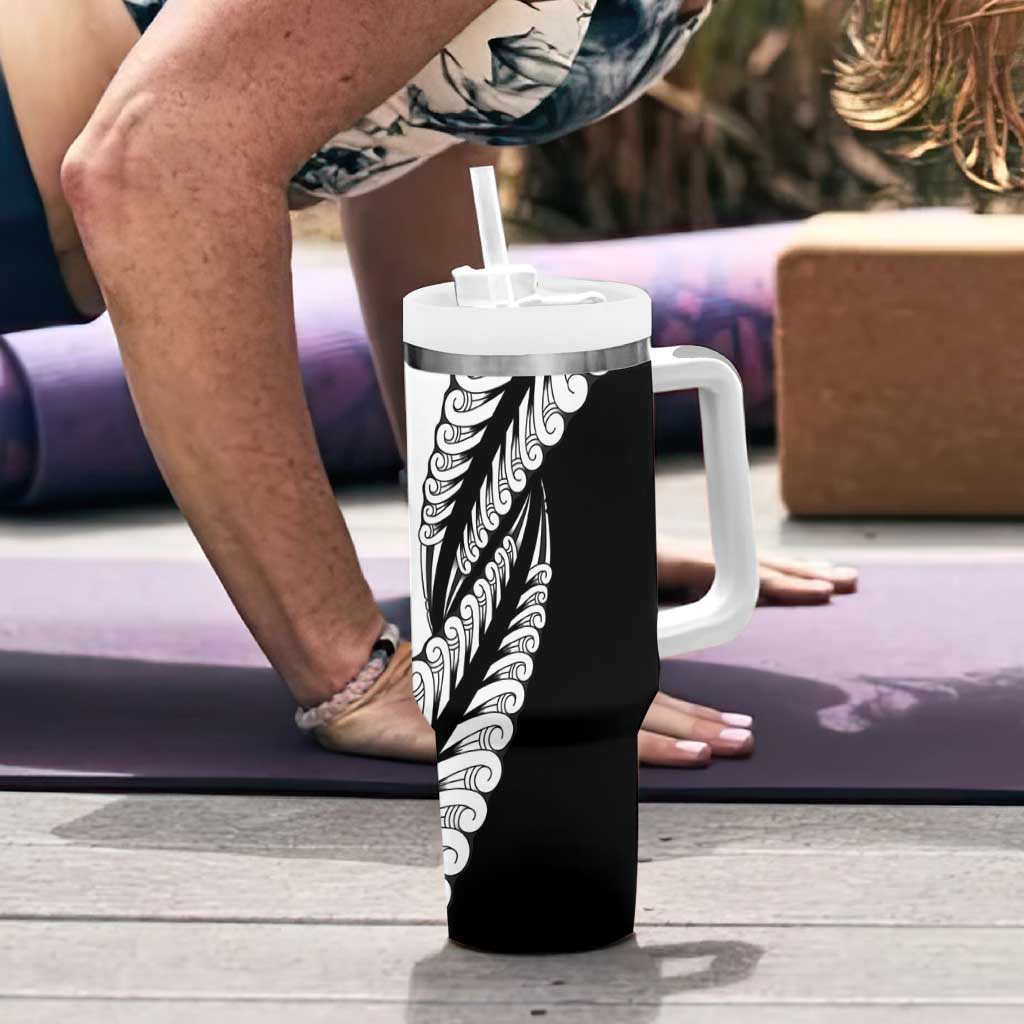 Koru Fern New Zealand Maori Tribal Warrior Tumbler With Handle