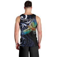 New Zealand Kea Bird Personalised Men Tank Top Maori Tribal Koru Art