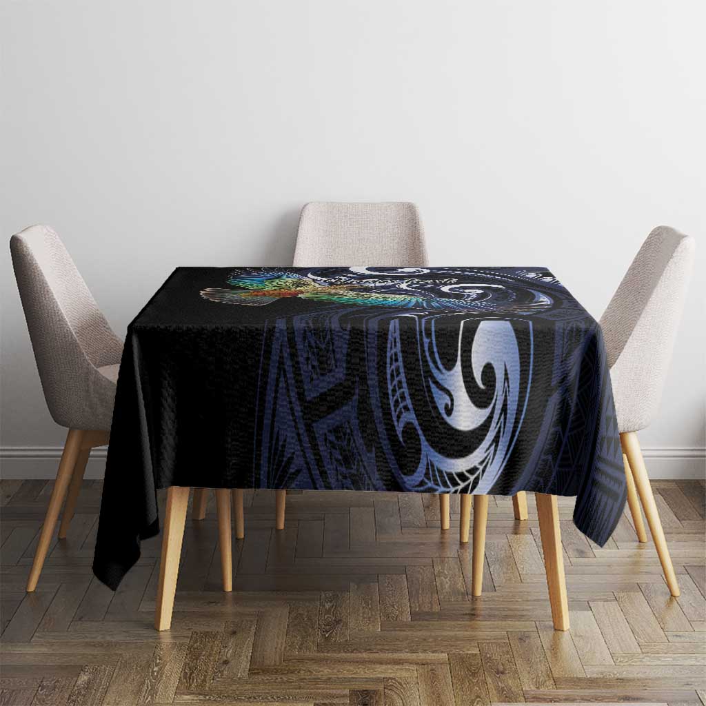 New Zealand Kea Bird Personalised Tablecloth Maori Tribal Koru Art