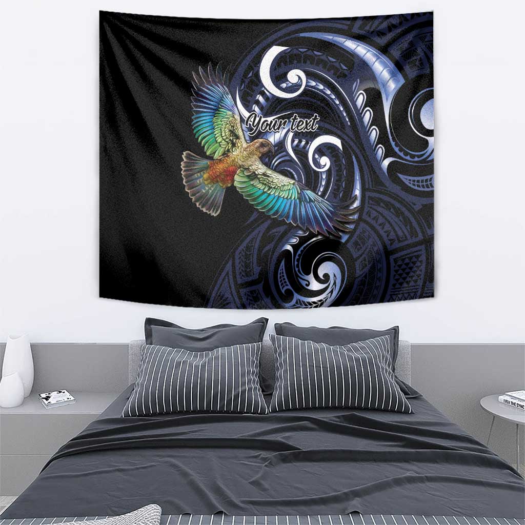 New Zealand Kea Bird Personalised Tapestry Maori Tribal Koru Art LT9 - Polynesian Pride