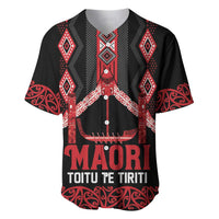 Toitu Te Tiriti Waitangi Baseball Jersey Black Wharenui House - Polynesian Pride