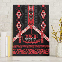Toitu Te Tiriti Waitangi Canvas Wall Art Black Wharenui House LT9 Without Frame Black - Polynesian Pride