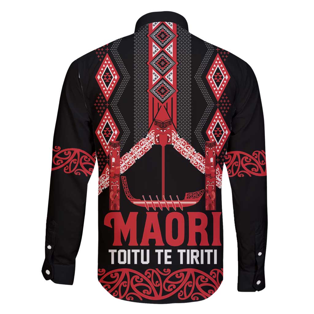 Toitu Te Tiriti Waitangi Family Matching Tank Maxi Dress and Hawaiian Shirt Black Wharenui House - Polynesian Pride
