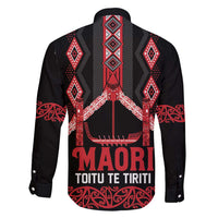 Toitu Te Tiriti Waitangi Family Matching Tank Maxi Dress and Hawaiian Shirt Black Wharenui House - Polynesian Pride